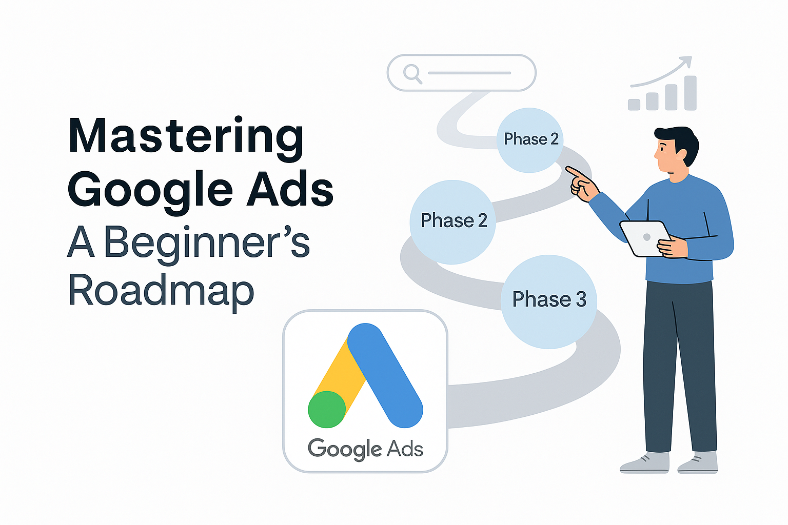 Google Ads beginner roadmap hero visual
